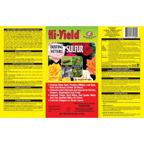 Dusting Wettable Sulfur 25 lb k7