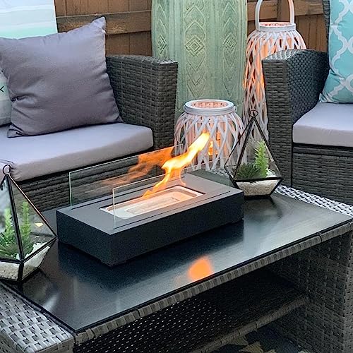 Tabletop Fire Pit Bowl, Smokeless Portable Fireplace for Outdoor Camping White k7m