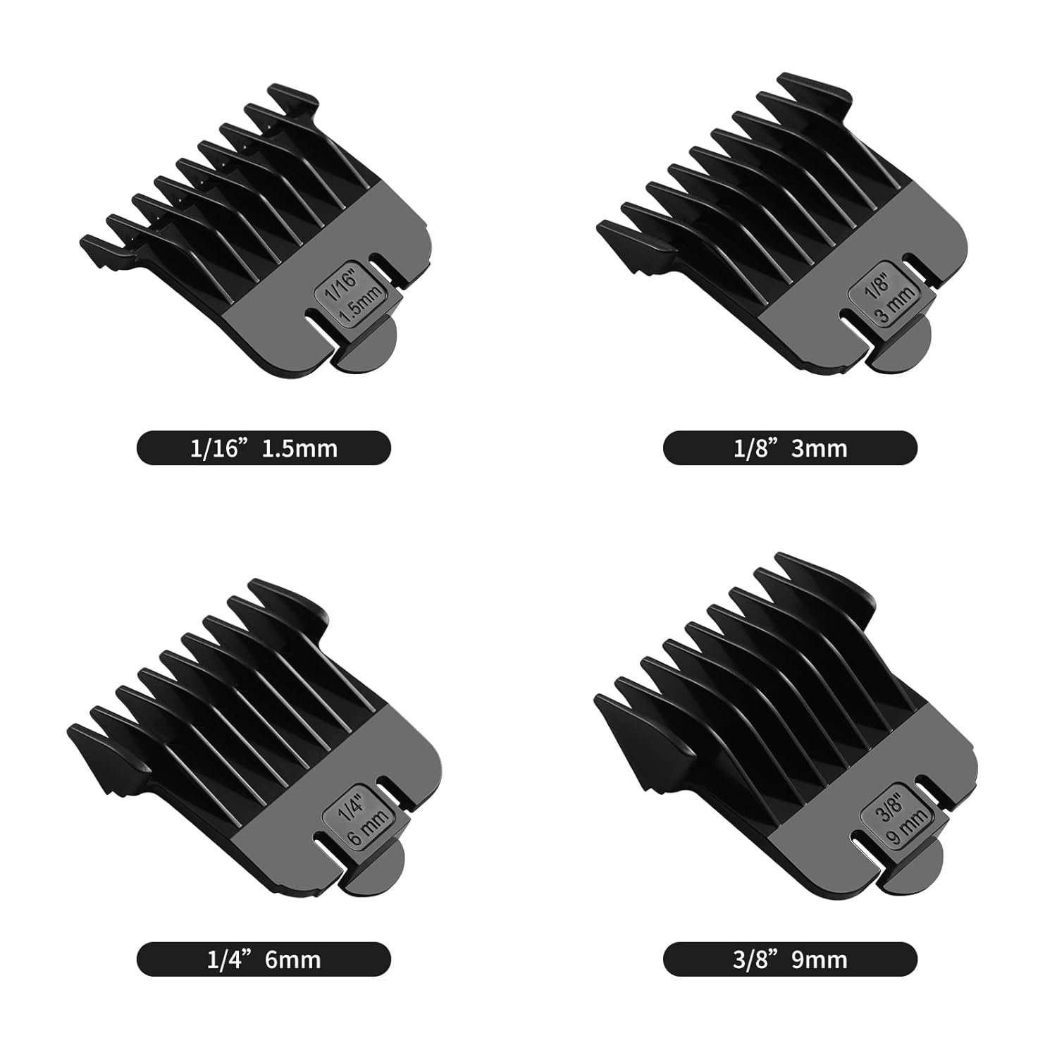T Outliners Guards for Andis T Outliner, Snap-on Blade Combs, 4 Pack S796281