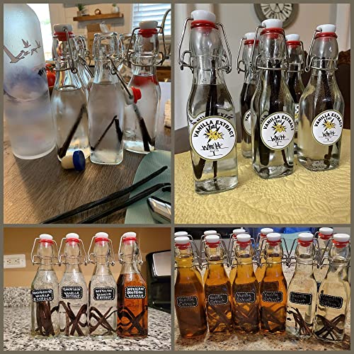 WILLDAN 8.5oz Swing Top Glass Bottles with Airtight Caps, Bonus Gaskets and Funnel F780