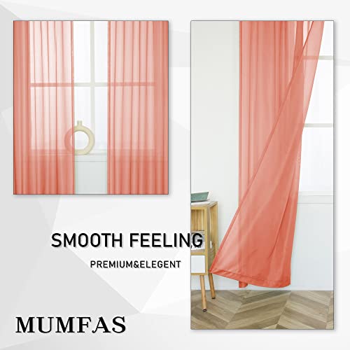 Dusty Blue Tab Top Sheer Curtains 52x72 Inches, 2 Panels B5020