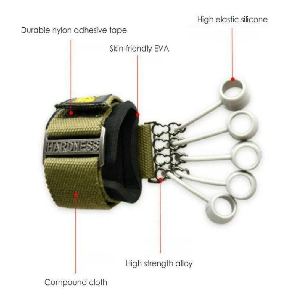 Hand Resistance Bands Finger Stretcher Grip Strengthener 20lbs Green X17796