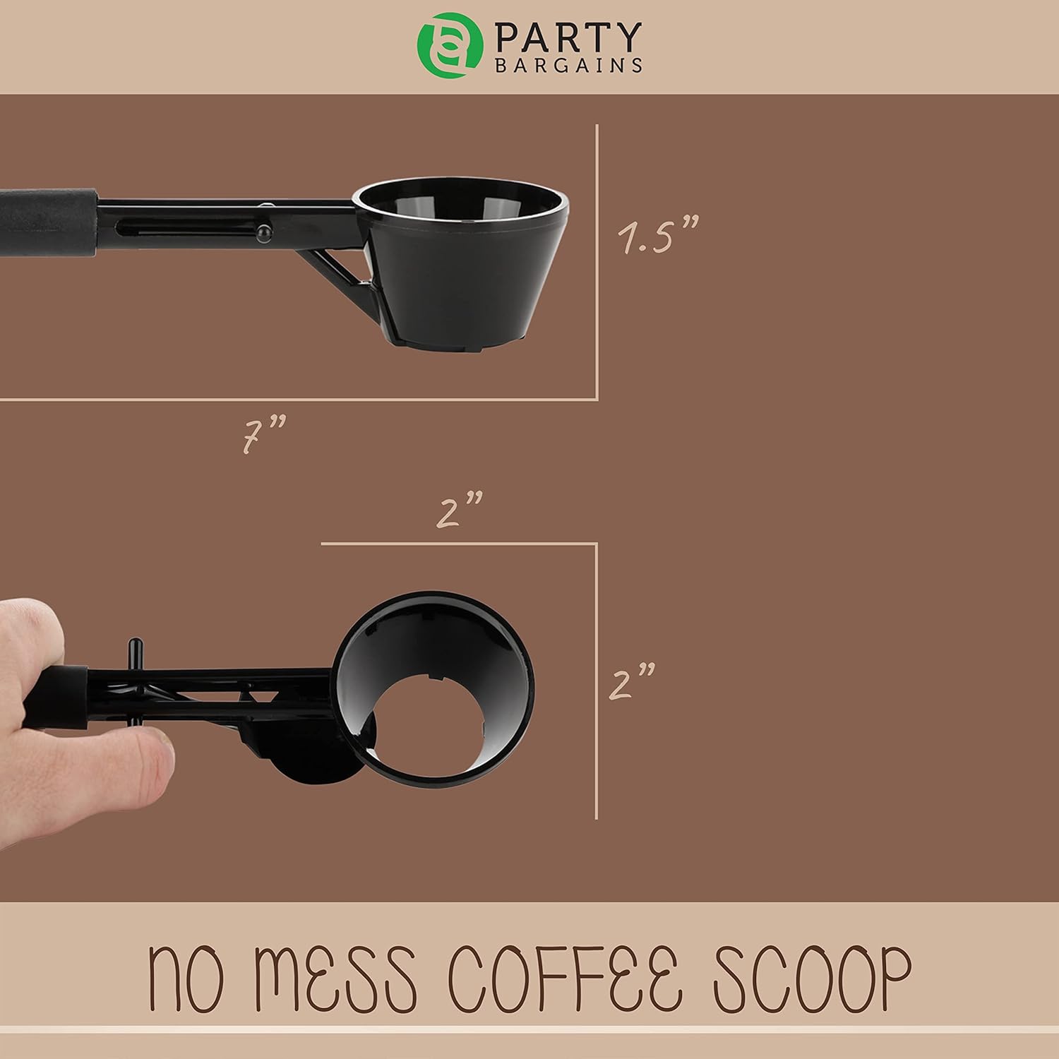 Party Bargains Coffee Scoop for Keurig Reusable K Cups - Black I42203