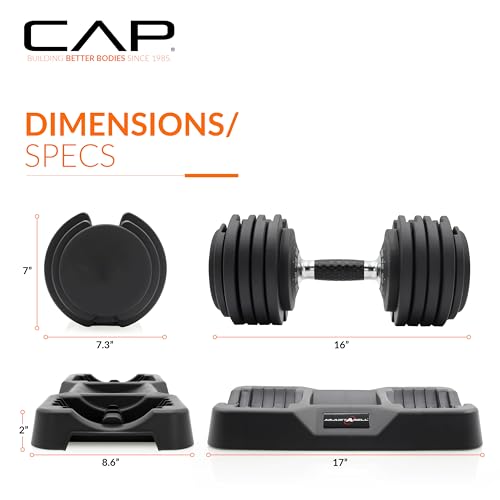 CAP Barbell ADJUSTABELL Adjustable Round Dumbbell Weights G67342