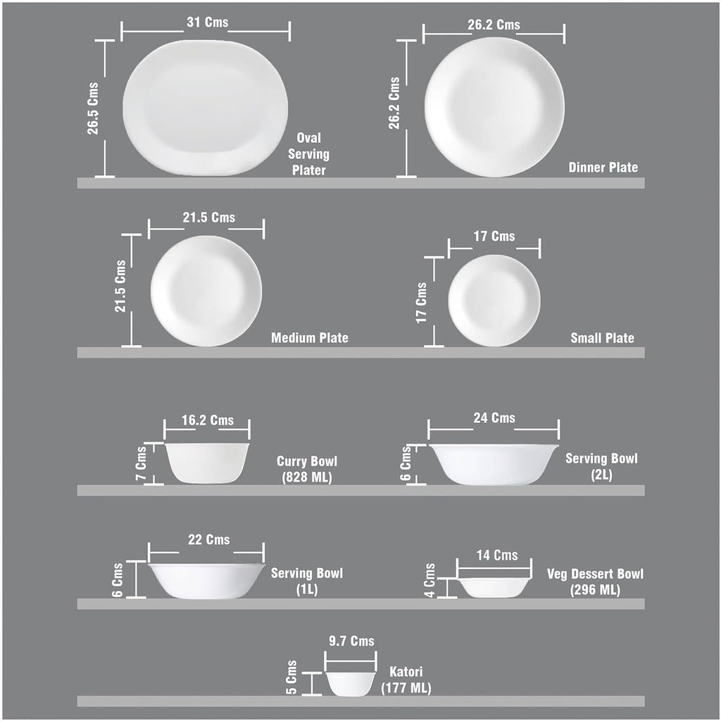 Corelle 21 Piece Dinner Set Winter Frost White D71755