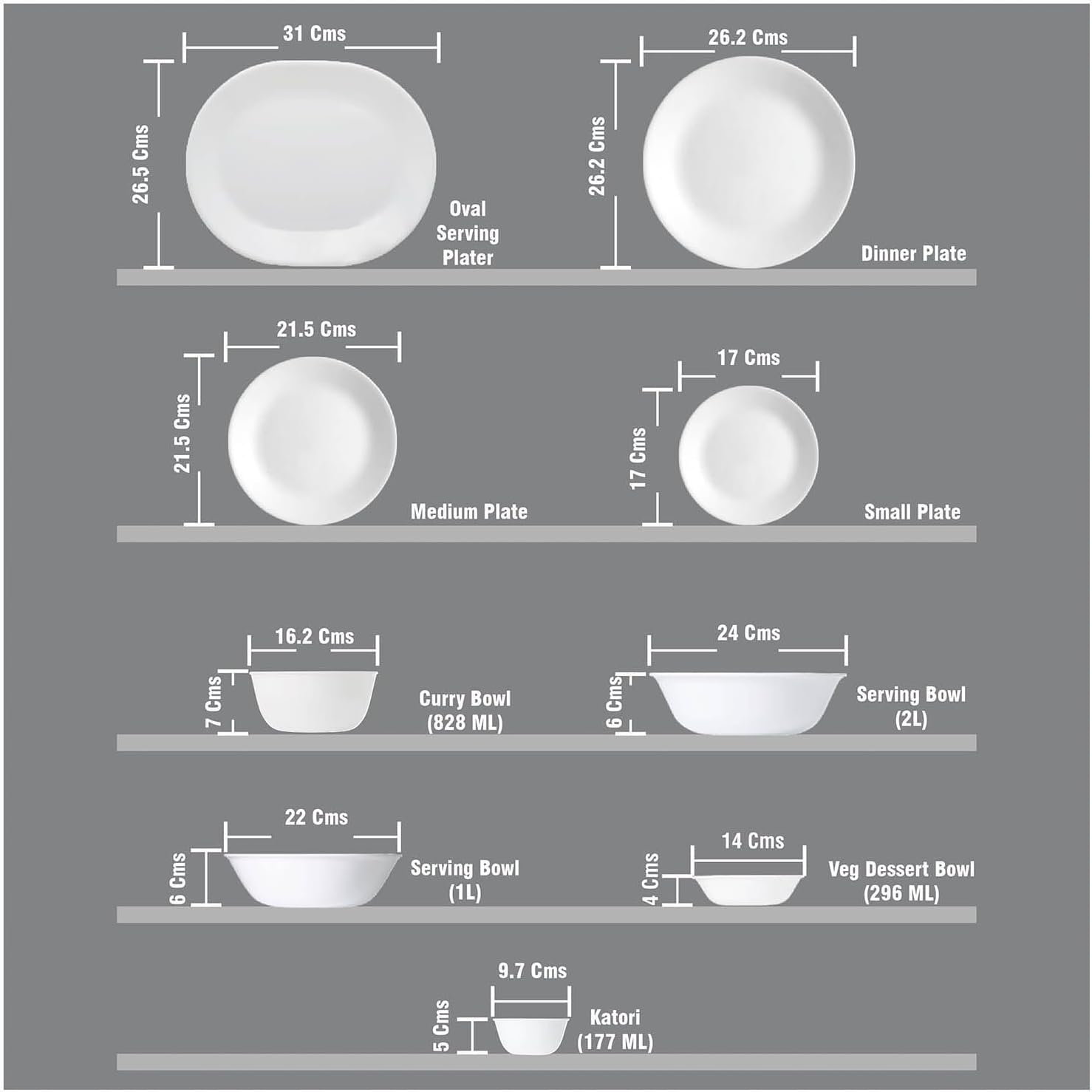 Corelle 21 Piece Dinner Set Winter Frost White D71755