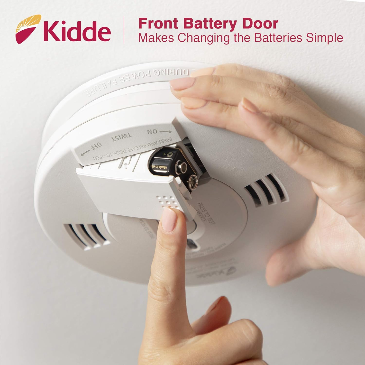 Kidde AC Photoelectric Smoke and Carbon Monoxide Detector Alarm, Hardwired with Battery Backup V21790