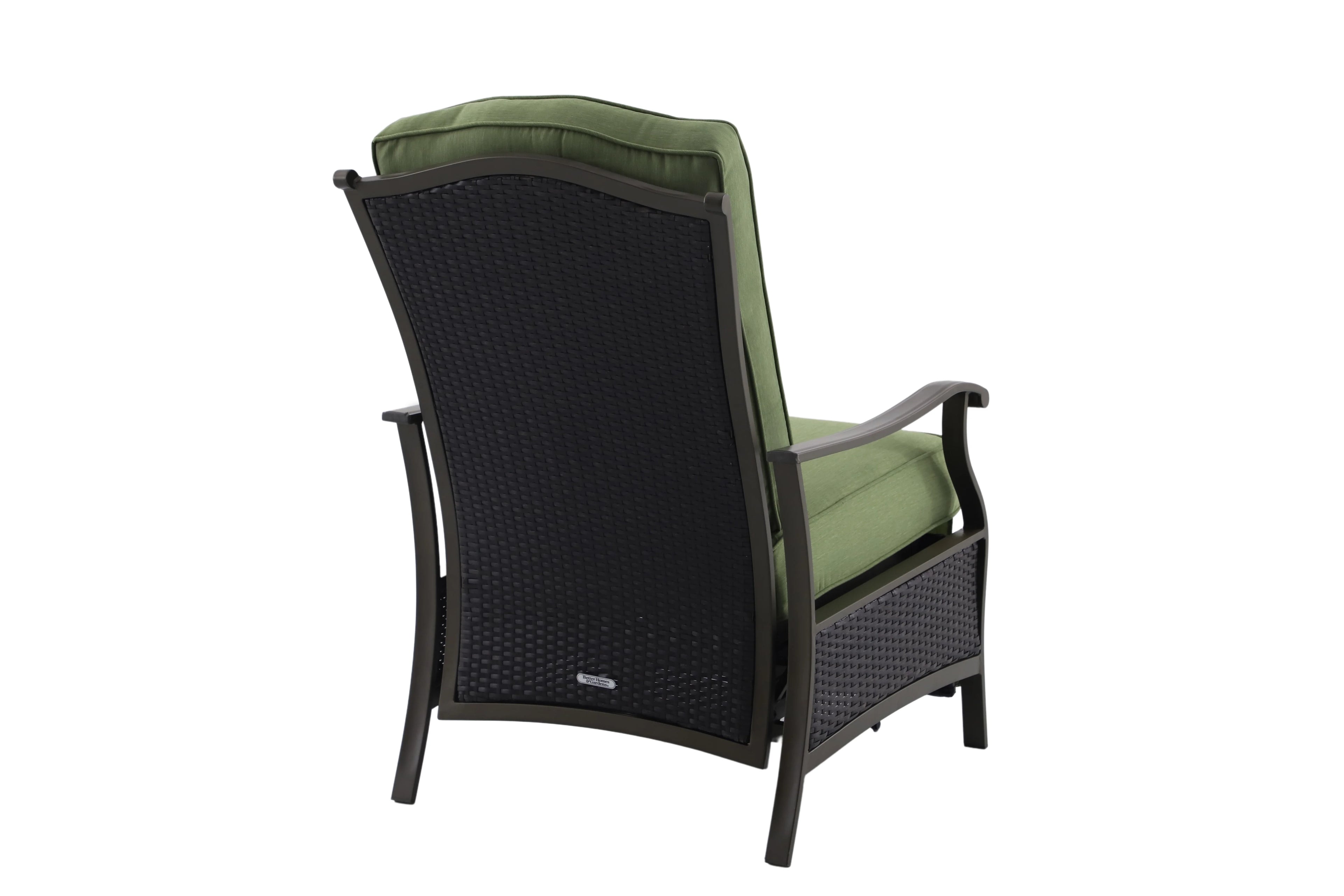 Better Homes & Gardens Steel Providence Outdoor Recliner, Green H3342