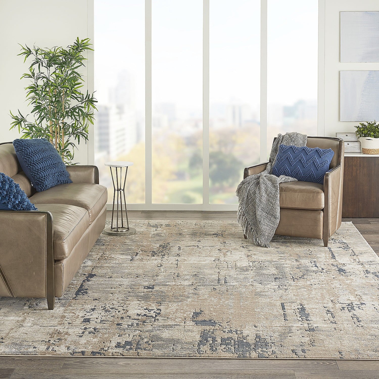 Nourison Concerto Beige/Grey 10' x 14' Area Rug T1249