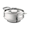 All-Clad Specialty Stainless Steel Universal Steamer for Cooking 3 Quart Food Steamer, Steamer Basket Silver