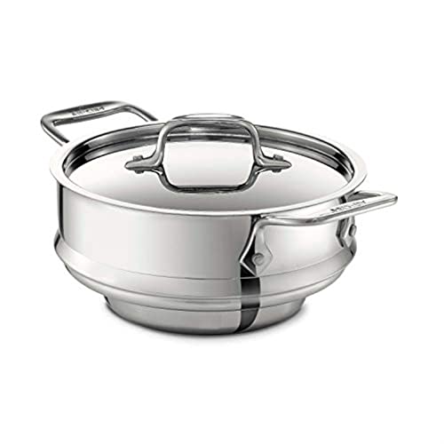 All-Clad Specialty Stainless Steel Universal Steamer for Cooking 3 Quart Food Steamer, Steamer Basket Silver