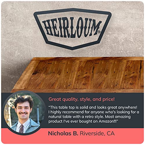 Reclaimed Wood Table Top with Metal Edge, 24" x 48" M9040