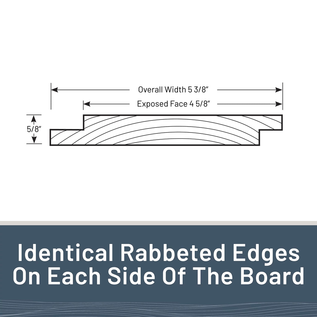 UFP-Edge Charred Wood Shiplap Boards 4-Pack, Smoke White T713446