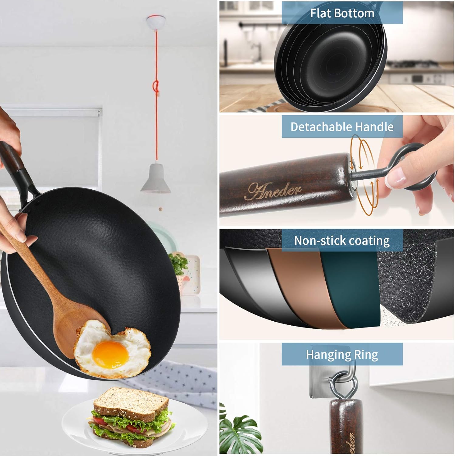 12.5" Cast Iron Stir Fry Pan X855187