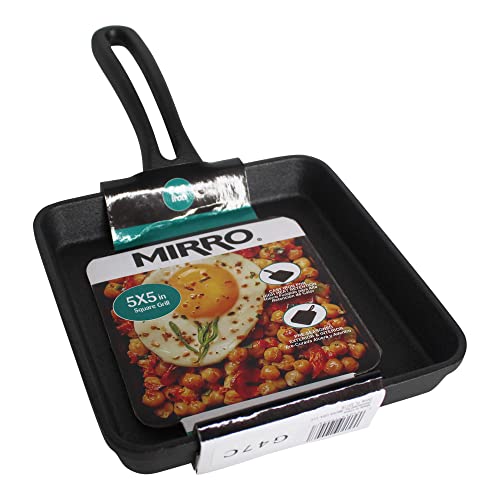 Mirro 4.5" Cast Iron Mini Skillet with Drip-Spouts, Pre-seasoned, Oven Safe W296