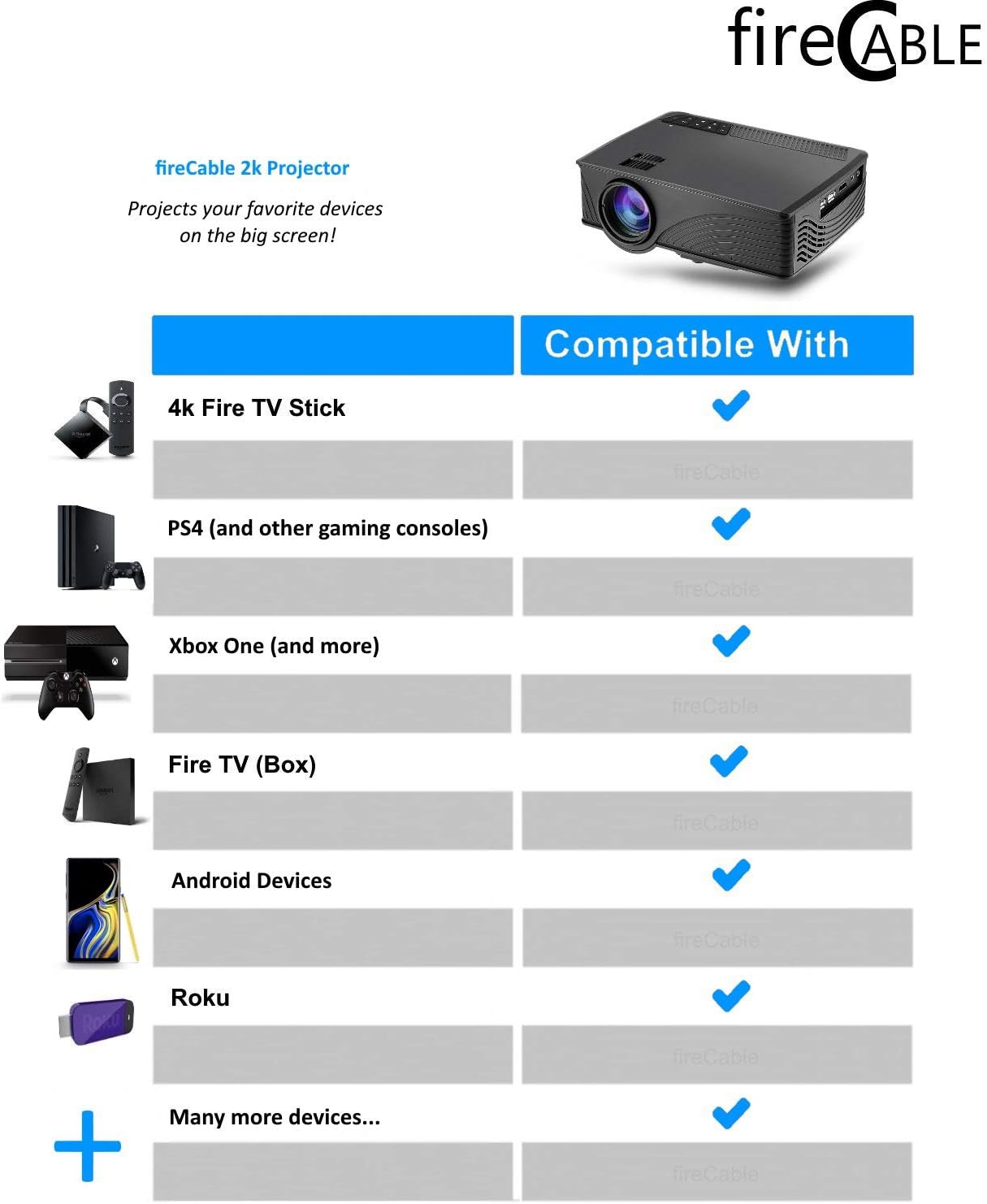 2K Projector for Streaming and Gaming k7