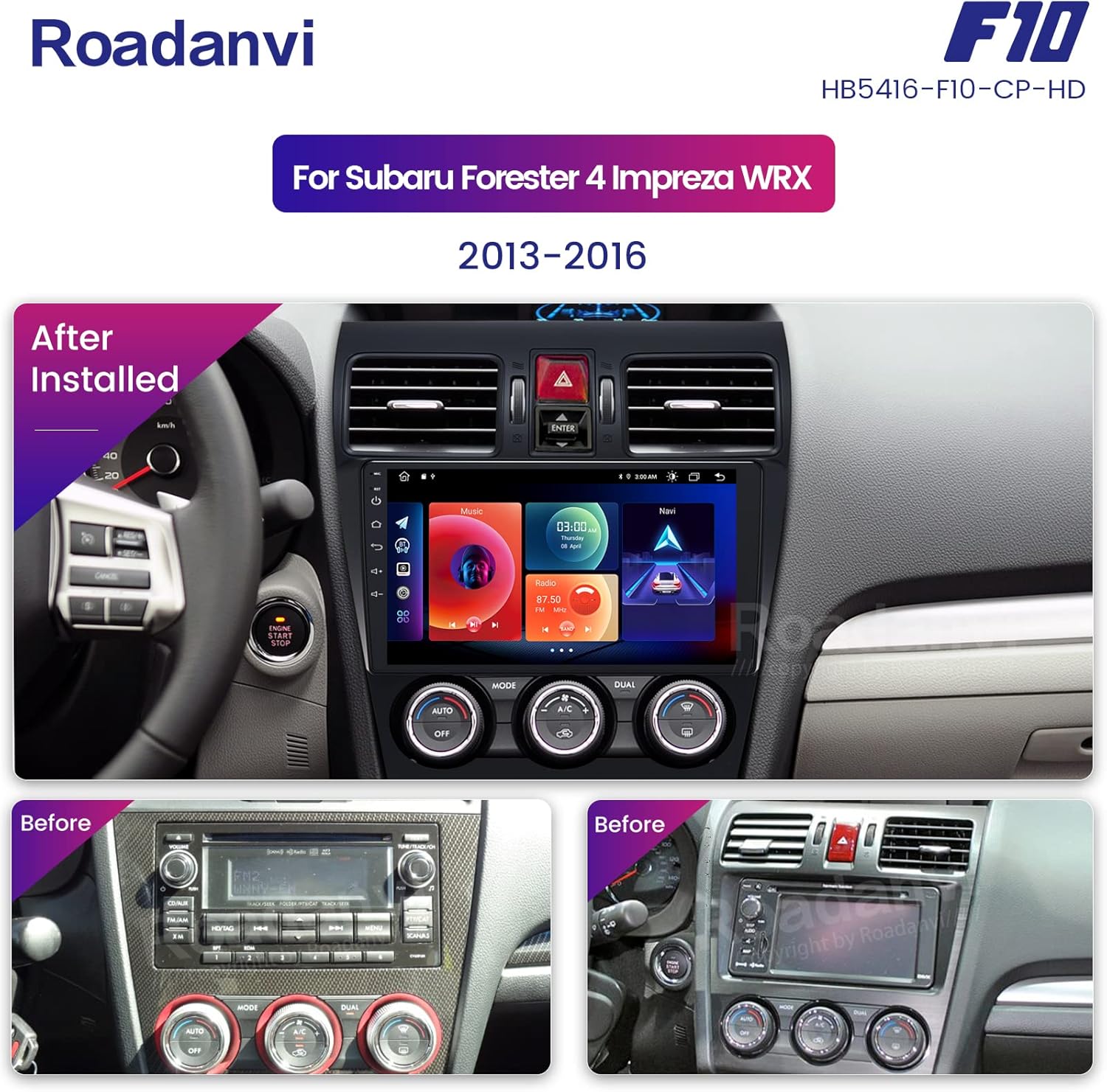 Car Stereo Bluetooth Navigation Carplay Android Auto 1280x720 IPS Touch Screen 4GB+64GB q7