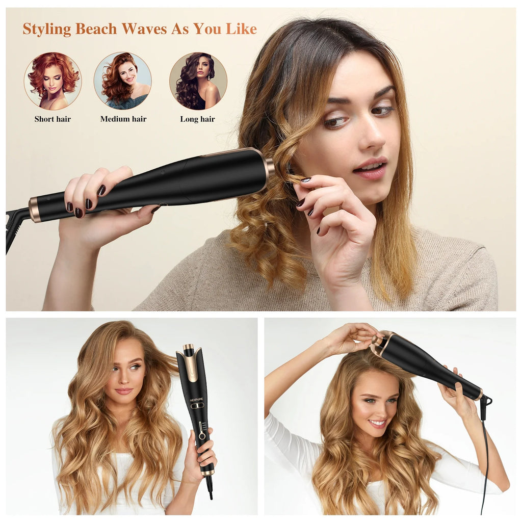 Curling Iron with Rotating Barrel and 4 Heat Settings a7k
