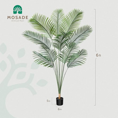 Artificial Areca Palm Tree 6ft with Seagrass Basket Indoor Outdoor Decor a7