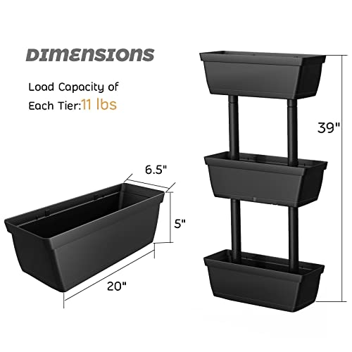 Garden Planter Raised Bed 3-Tier Vertical Flower Pot Stand Indoor Outdoor a7