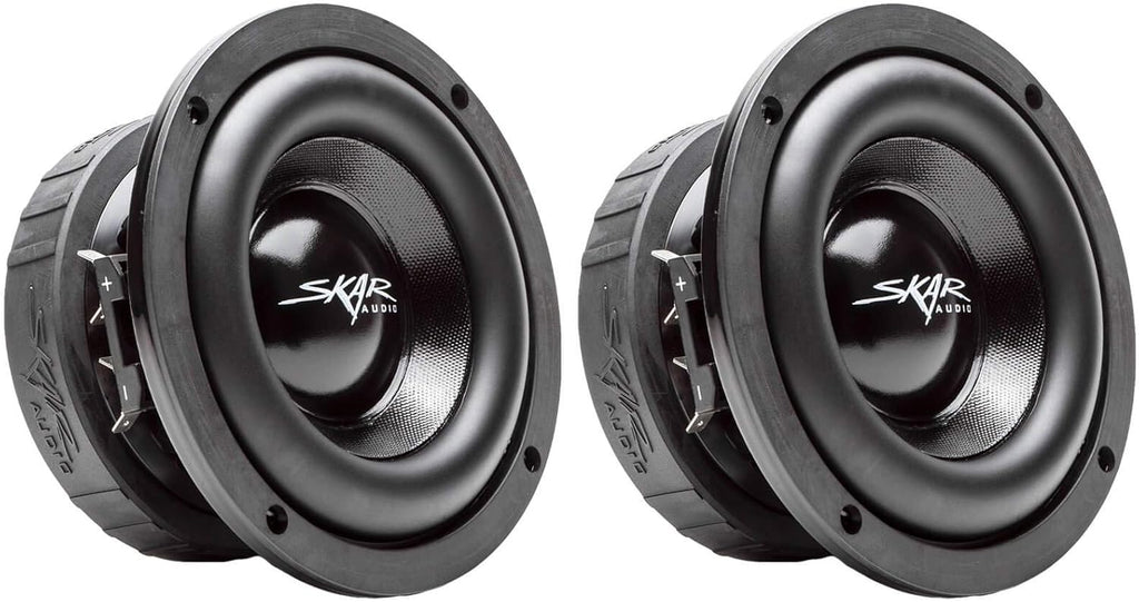 (2) Skar Audio EVL-65 D2 6.5 400 Watt Max Power Dual 2 Ohm Car Subwoofers, Pair of 2