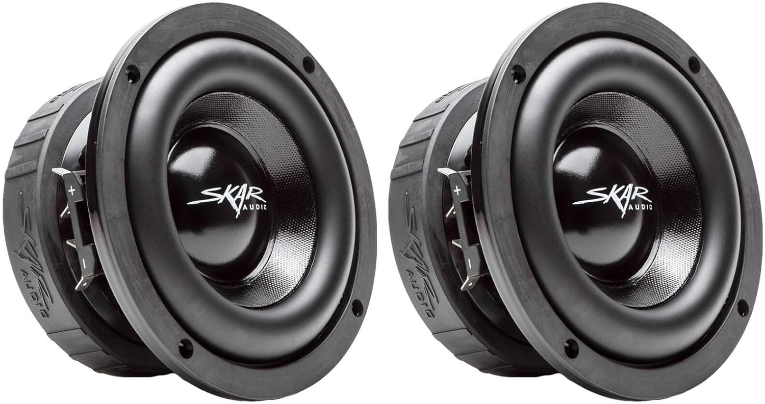 (2) Skar Audio EVL-65 D2 6.5 400 Watt Max Power Dual 2 Ohm Car Subwoofers, Pair of 2