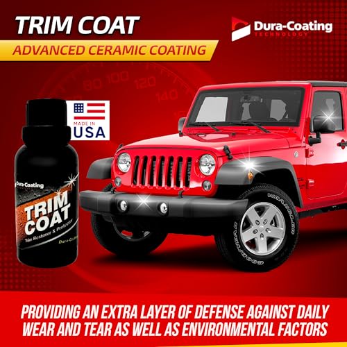 Dura-Coating Technology Trim-Coat Ceramic Coating for Plastics & Glass, Clear Glossy, 15ml P977051