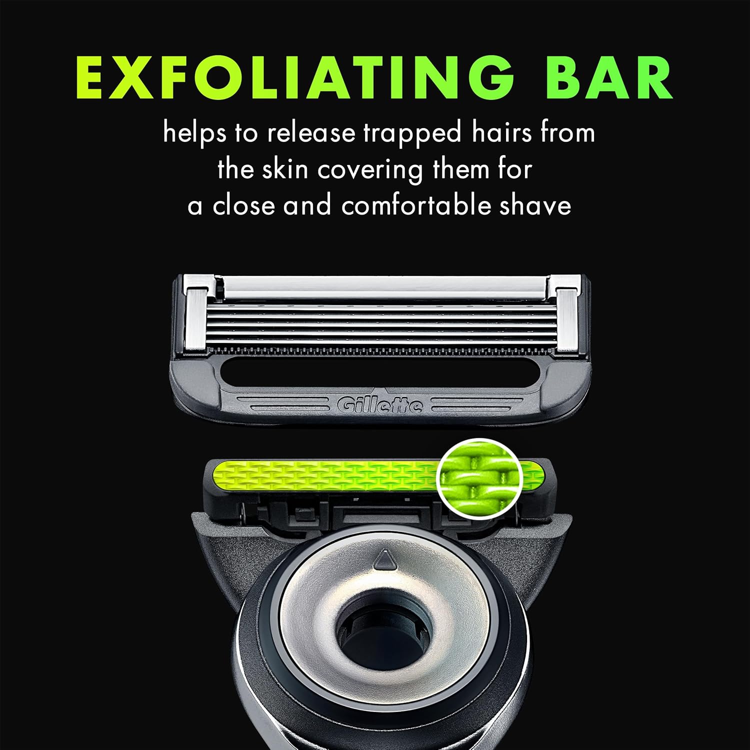 Gillette Labs Razors for Men with Exfoliating Bar, Shaving Kit Q4535