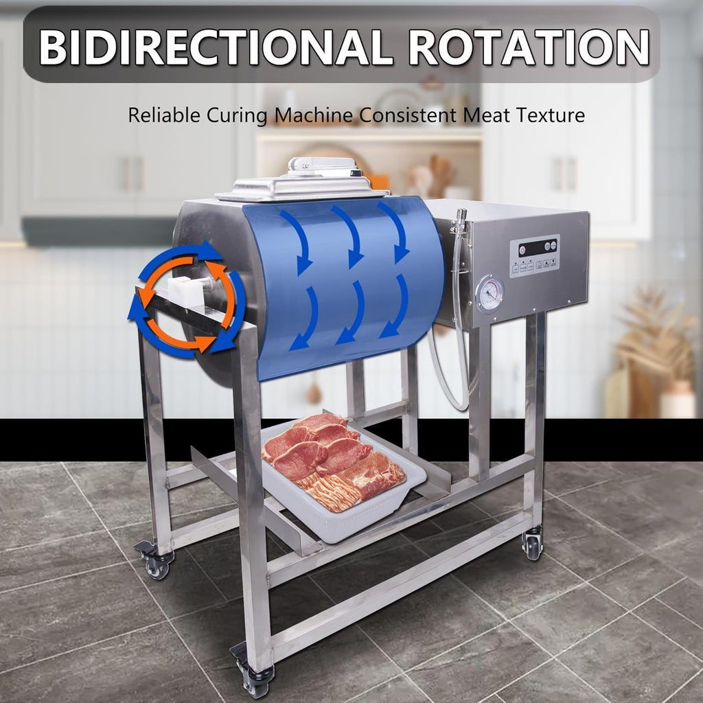 Hakka Commercial Meat Tumbler 90lb Vacuum Curing Machine Stainless Steel H975