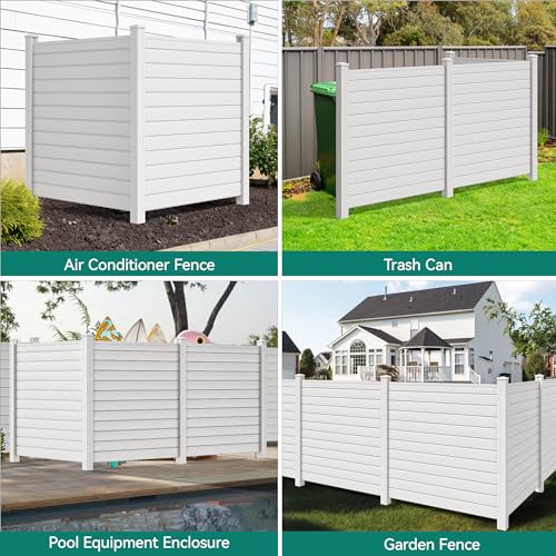 Air Conditioner Fence Privacy Screen 2 Panels Outdoor Enclosure k7
