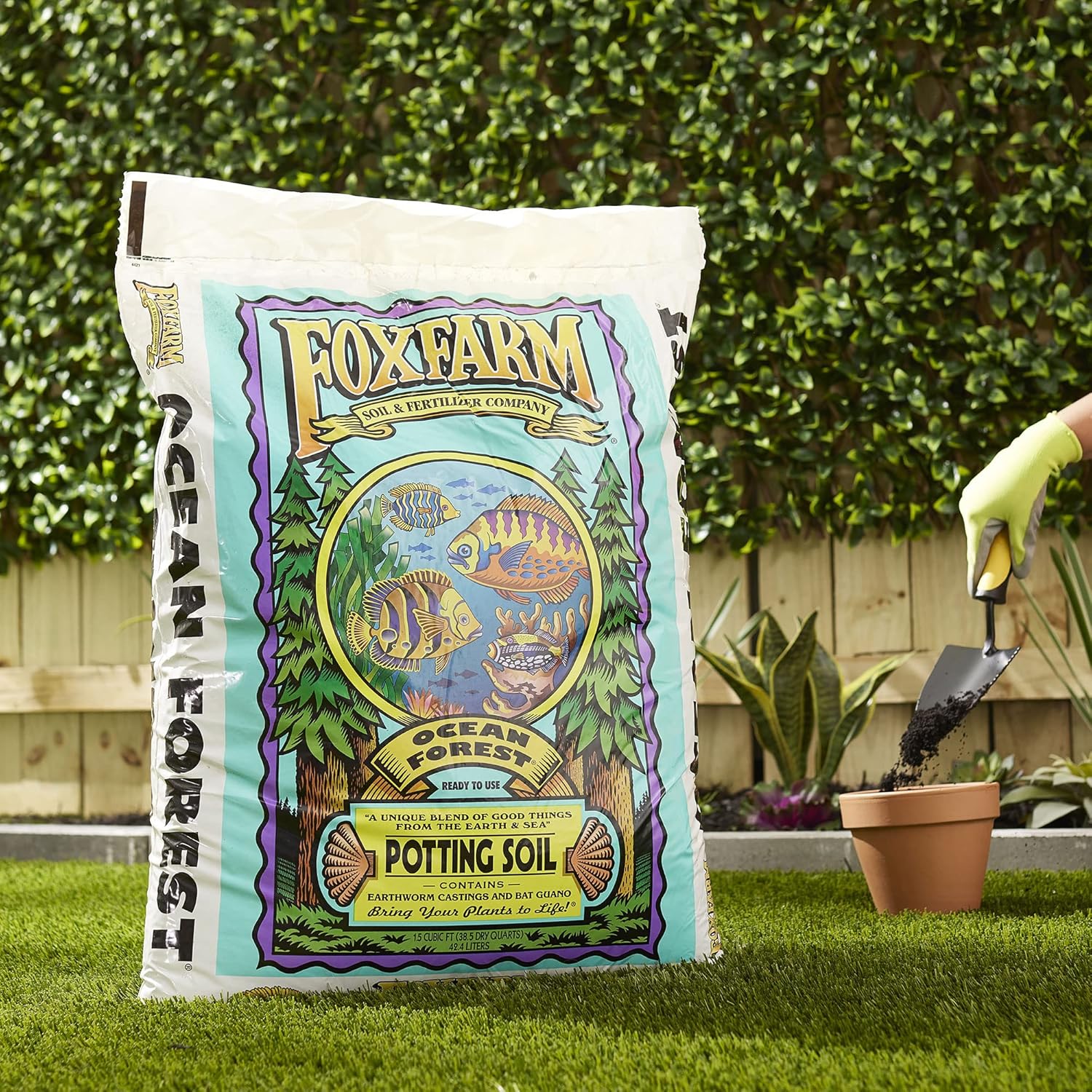 FoxFarm Ocean Forest Organic Potting Soil for Indoor Outdoor Gardens 4 Pack k7