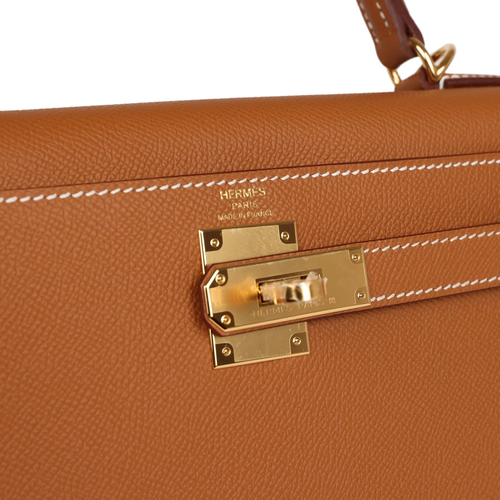 Gold Epsom Leather Handbag a7