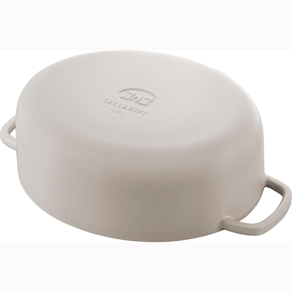 BALLARINI Bellamonte Cast Iron 5-qt Oval Dutch Oven, Crema White X21632