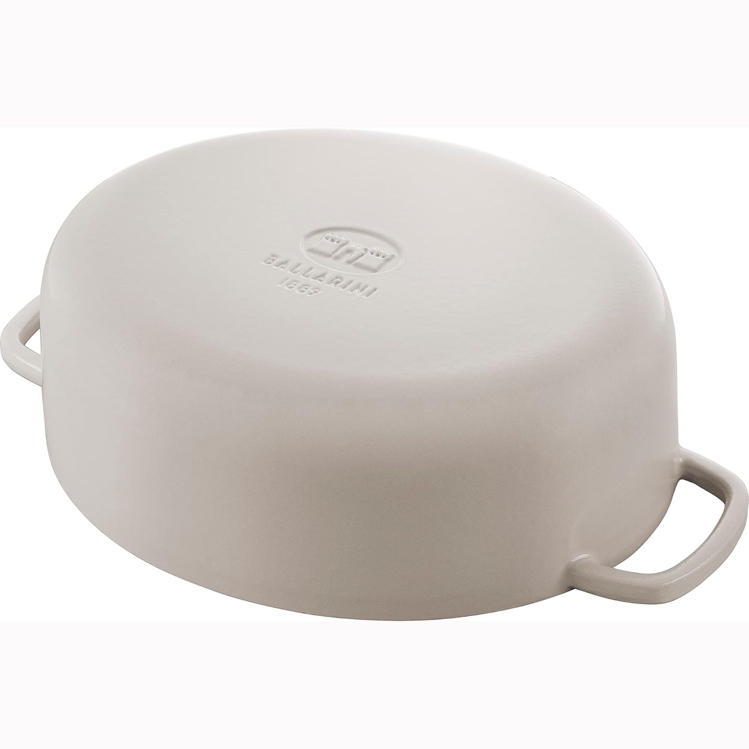 BALLARINI Bellamonte Cast Iron 5-qt Oval Dutch Oven, Crema White X21632