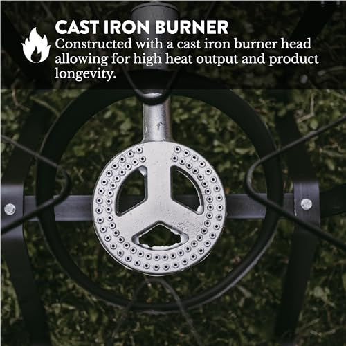 GasOne 200K BTU Propane Burner with Adjustable Regulator and Steel Braided Hose C8002