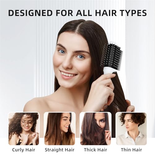 4 in 1 Hot Air Brush Dryer and Styler for All Hair Types Black H16483