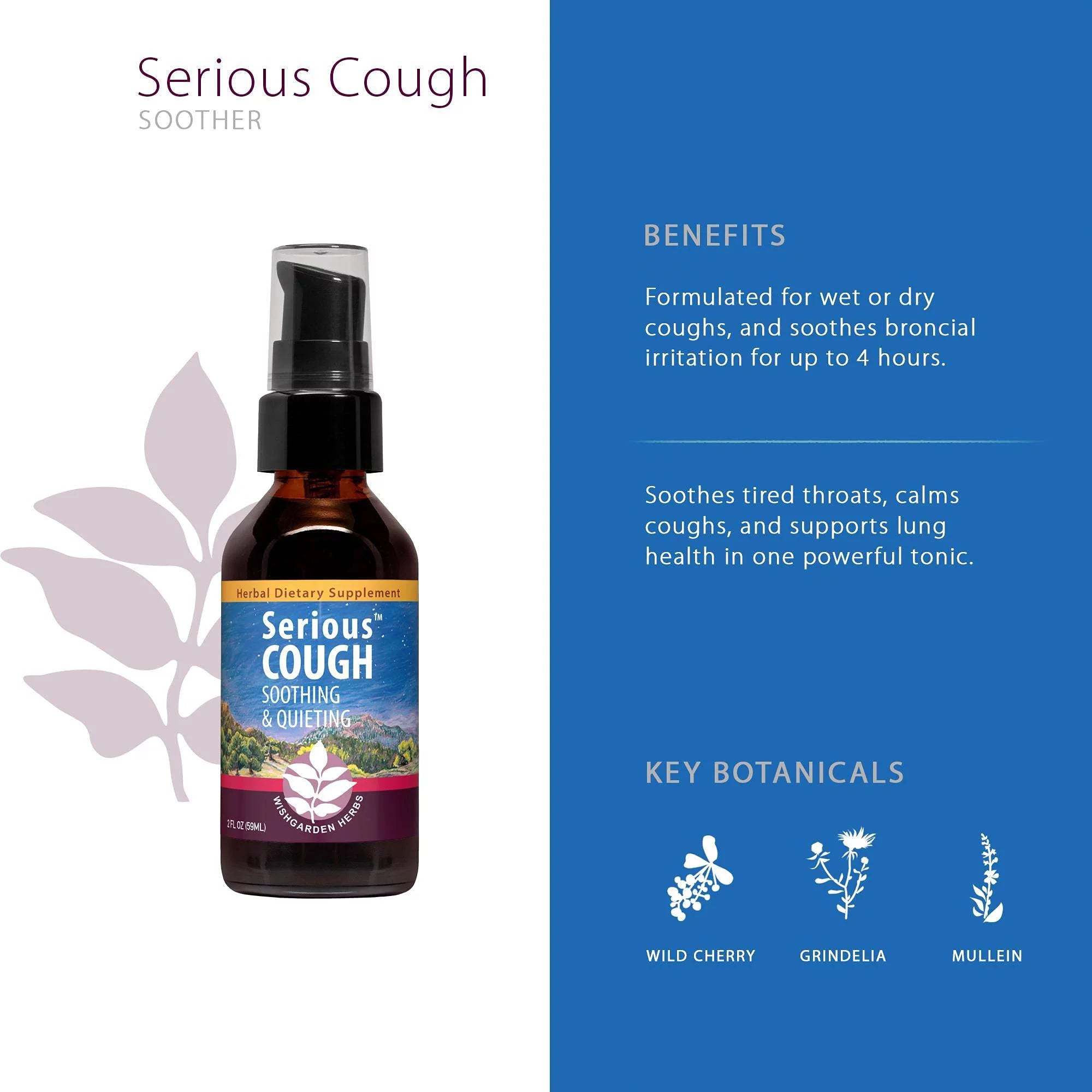 WishGarden Herbs Serious Cough Organic Herbal Supplement 4 oz Q210