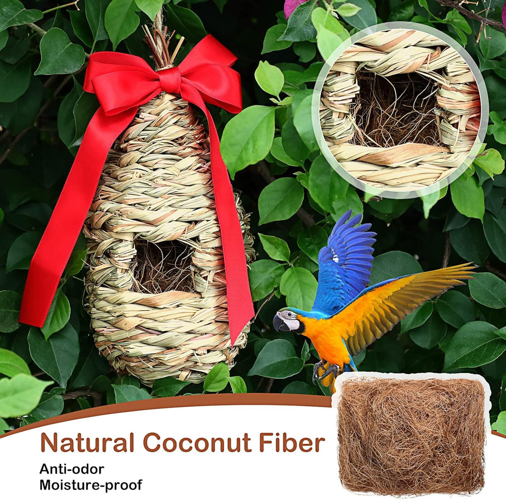Hummingbird Nest House for Outside Hanging with Coconut Fiber m7