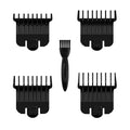 T Outliners Guards for Andis T Outliner, From 1/16-3/8 inch Snap-on Blade Attachment Combs Set, 4 Pack