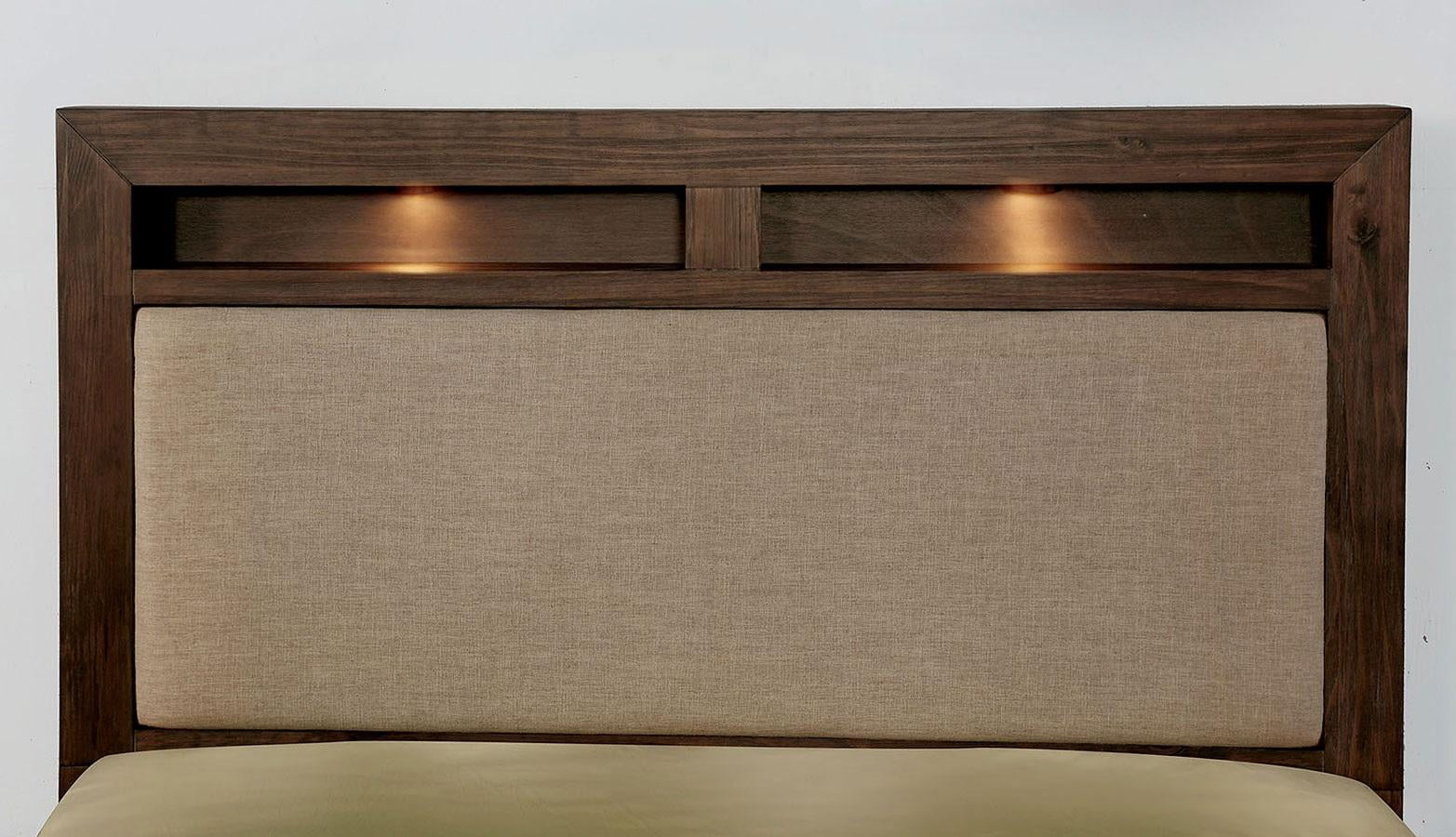 Tywyn Transitional Dark Oak Solid Wood King Bedroom Set 5pcs S7576