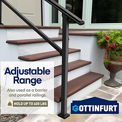 Outdoor Step Handrail 3-Step Porch Railing with Hook Kit a7