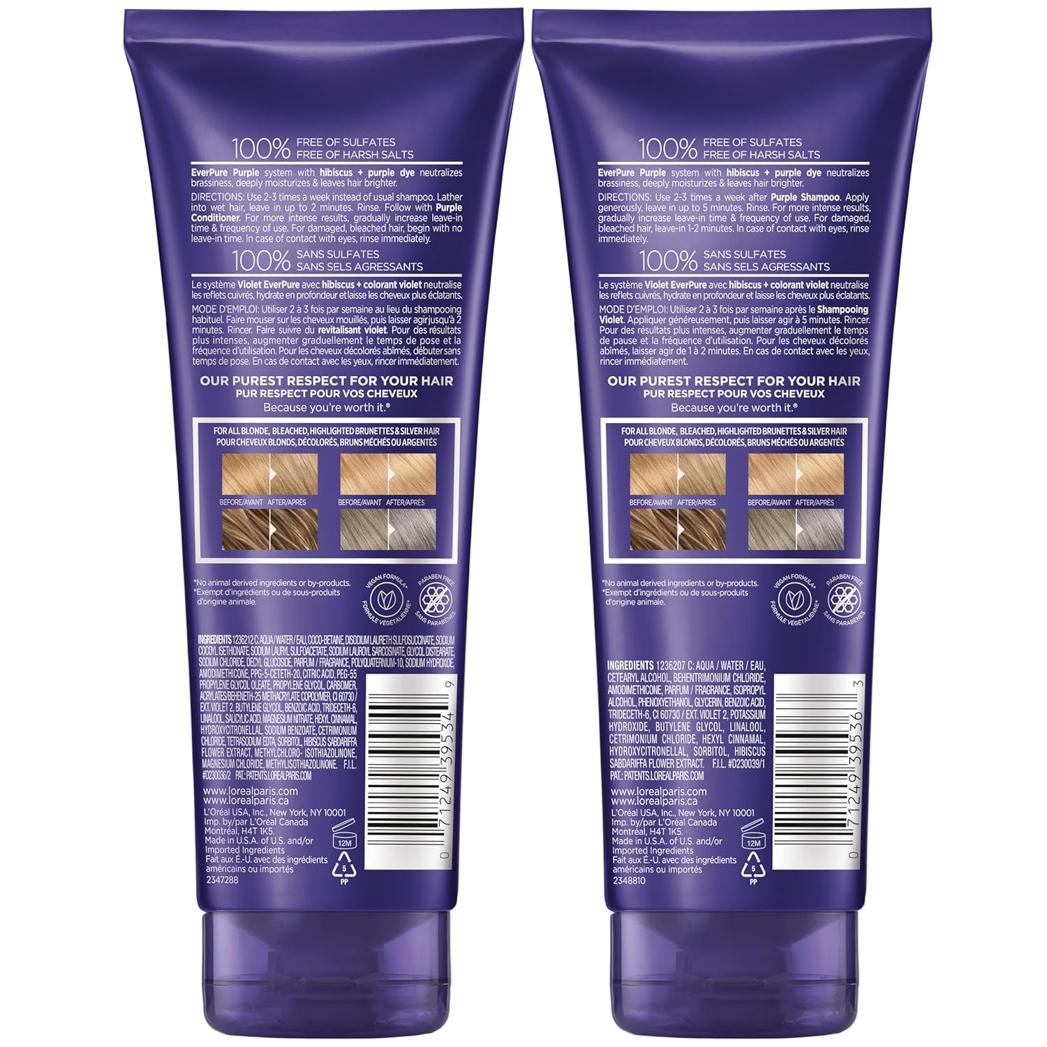 Purple Shampoo and Conditioner Set for Blonde Hair a7