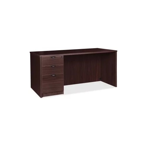 Lorell Prominence 2.0 Espresso Laminate Box/Box/File Left-Pedestal Desk - 3-Drawer 1" Top, 72" x 36" x 29" - 3 x File Drawer(s), Box Drawer(s) - Single Pedestal on Left Side - Band Edge - Material: Pa