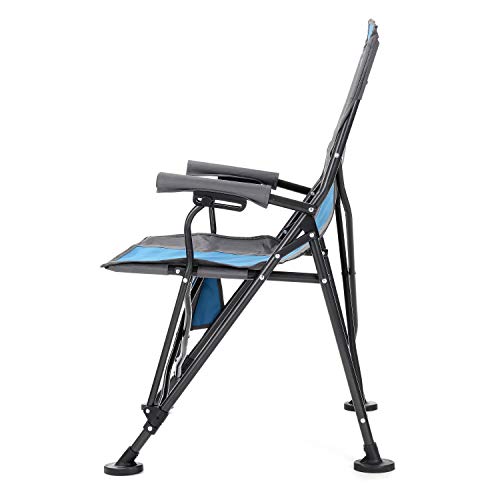Heavy-Duty Folding Camping Quad Chair with Cup Holder and Carrying Bag Tan Gray k7p