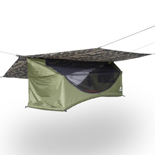 Haven Tents Lay Flat Hammock Tent with Mosquito Net, Insulated Pad and Rainfly M380