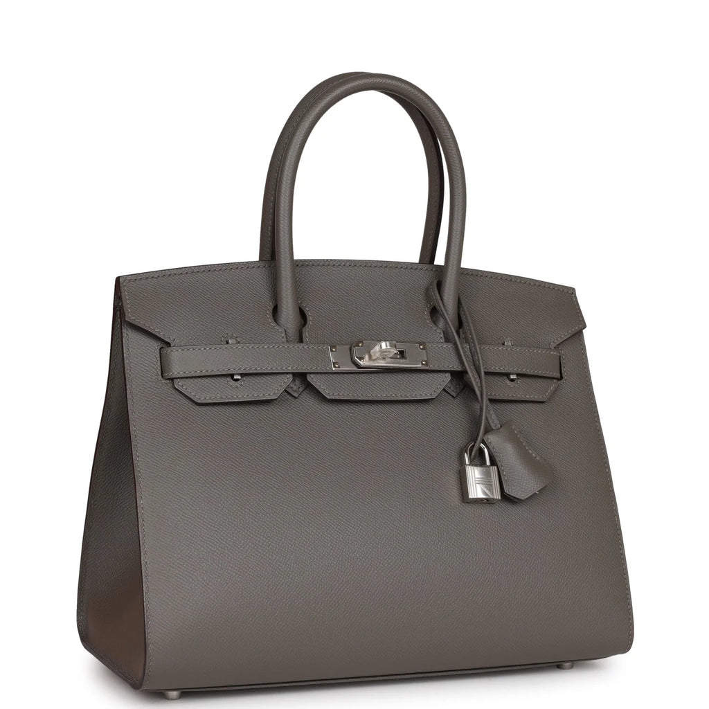 Birkin Sellier 30 Gris Meyer Epsom Palladium Hardware k7