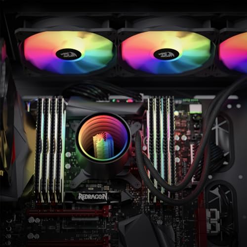 Redragon HL240 ARGB Liquid Cooling System CPU Water Cooler, 2 x 120mm PWM Fans, LGA 1700 & AM5 N3645