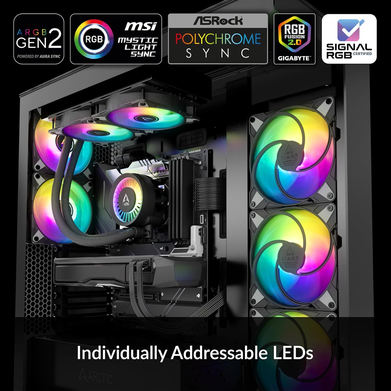 ARCTIC Liquid Freezer III 280 A-RGB CPU AIO Water Cooler, Black D526