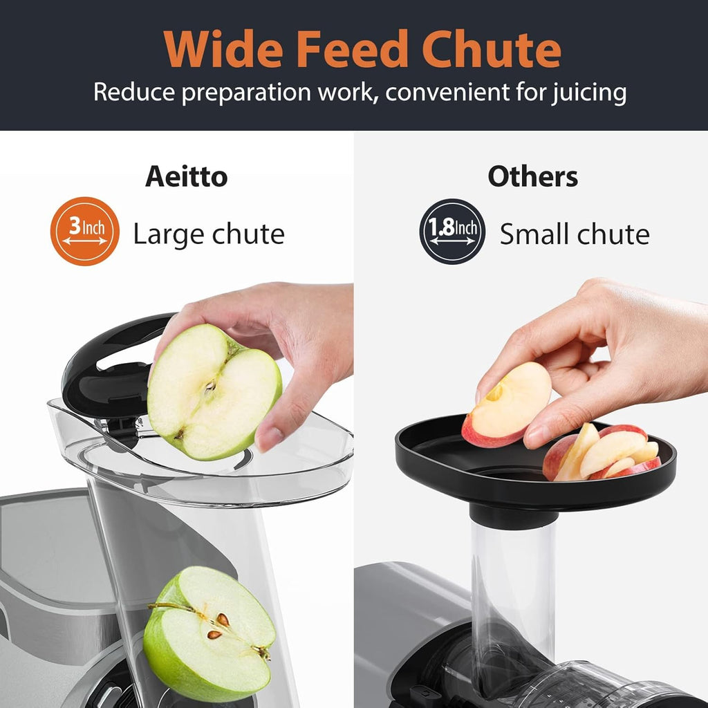 Cold Press Juicer 3 Inch Wide Chute 2-Speed Reverse k7m