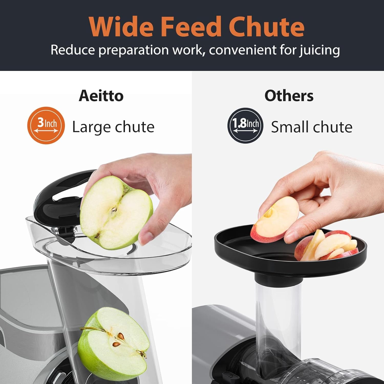 Cold Press Juicer 3 Inch Wide Chute 2-Speed Reverse k7m